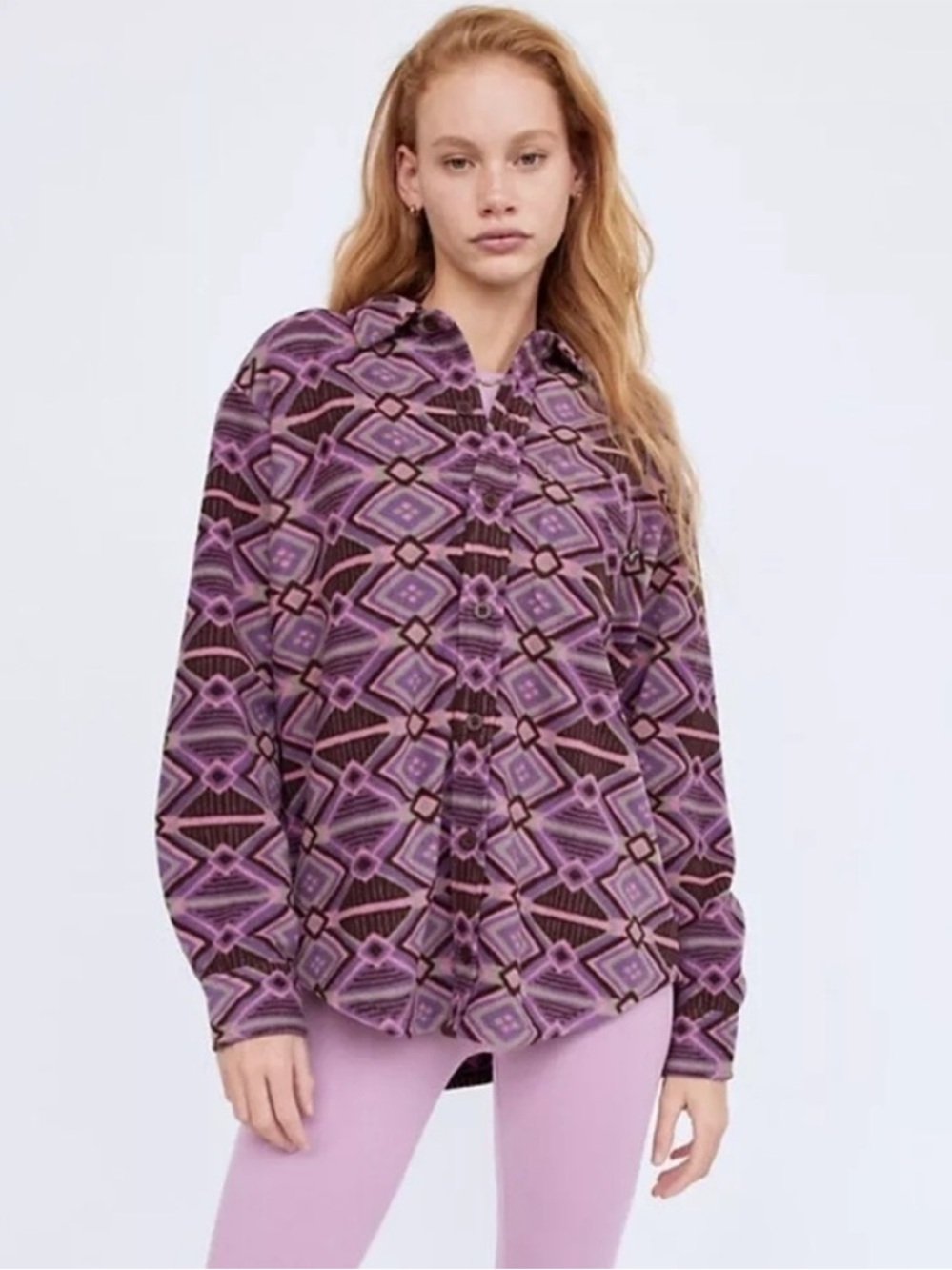 Aritzia TNA Polar Tech Fleece Button Down